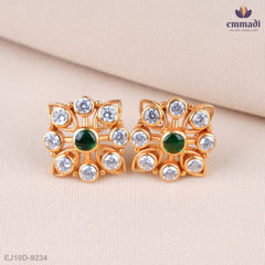 Sucheta Elegant Green Stone Studs