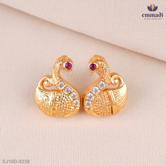 Vaani Radiant Red Stone Studs