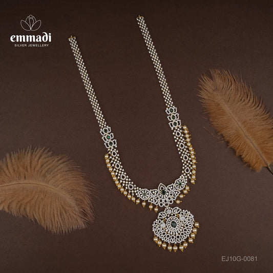 Mandiraa Premium Cz Multi Long Necklace