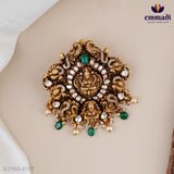 Mriganka Polki Nakshi Green Pendant