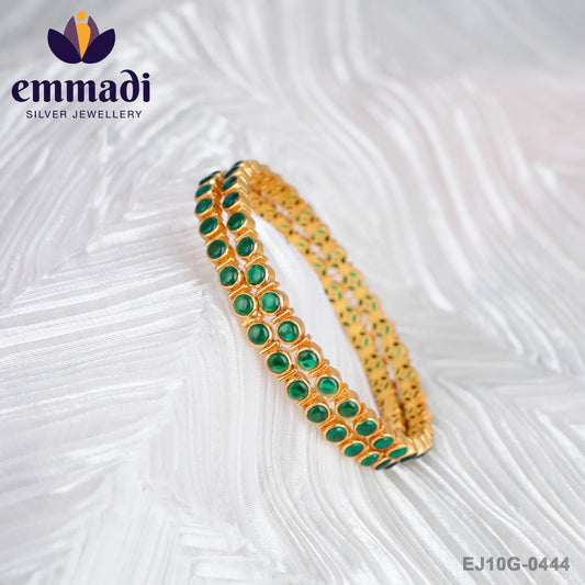 Pratitha Stone Green Bangles