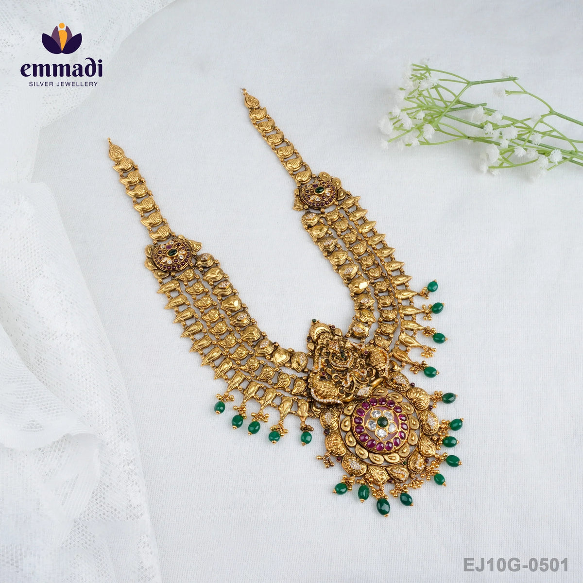 Purbasha Cz Nakshi Multi Long Necklace