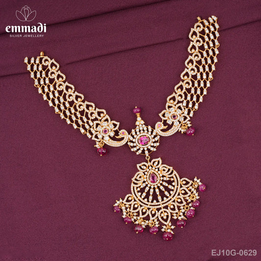 Saatvika Cz Pink Necklace