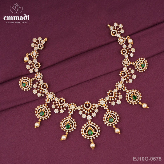 Samucita Cz Green Necklace