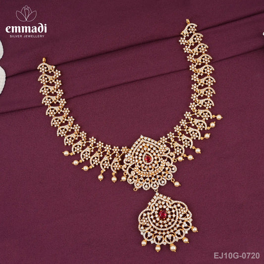 Sanjukta Cz Red Necklace