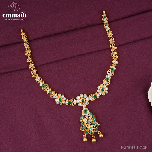 Shilpika Stone Green Necklace