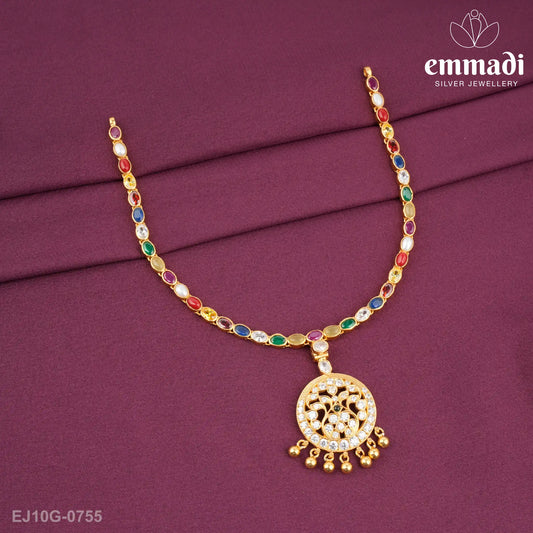 Shilpita Stone Navrathan Necklace