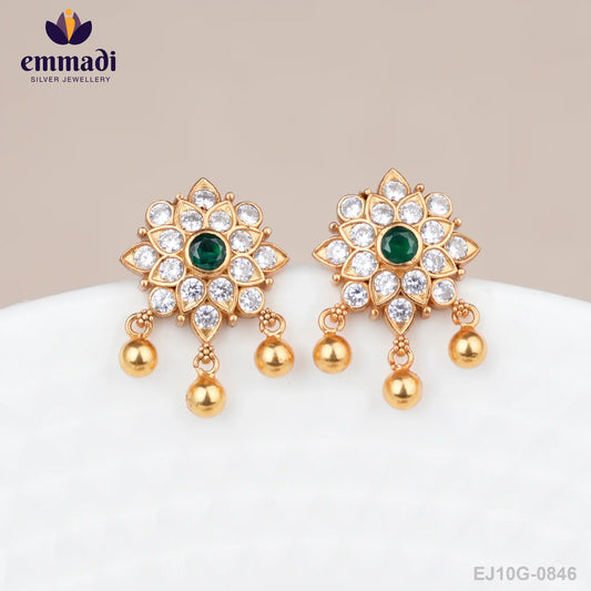 Souraiya Stone Green Studs