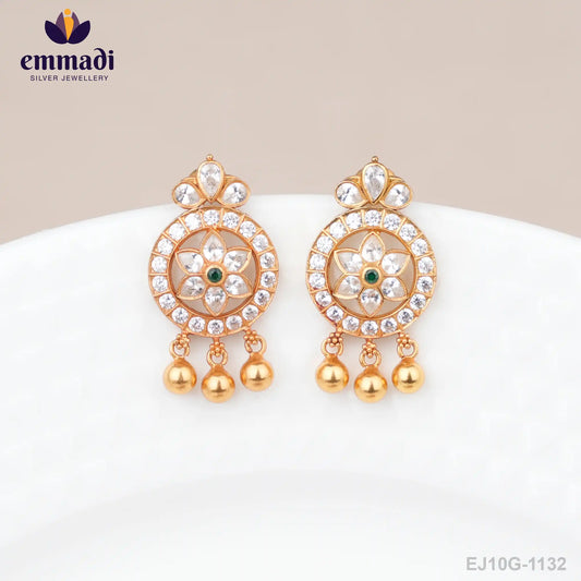 Tamoghna Stone Green Studs