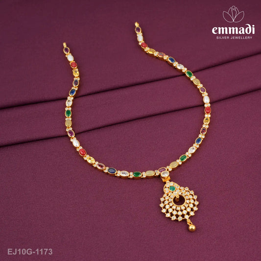 Tanwesha Stone Navrathan Necklace