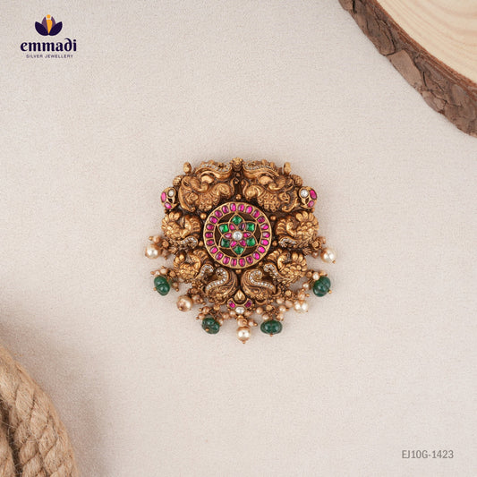 Akhilarka Kundan Nakshi Multi Pendant