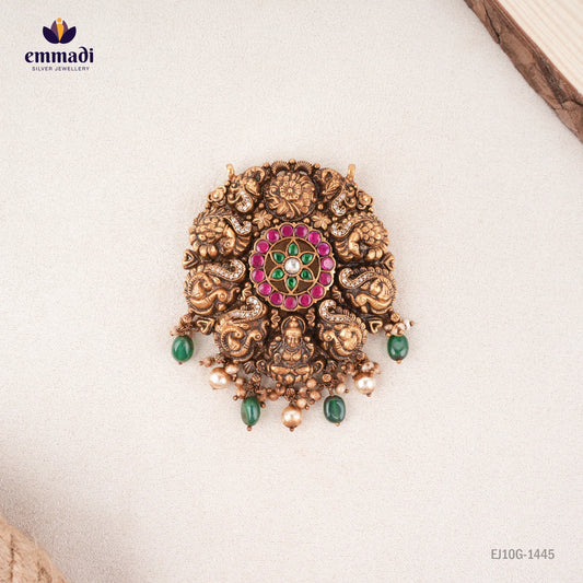 Brhatkaya Kundan Nakshi Multi Pendant