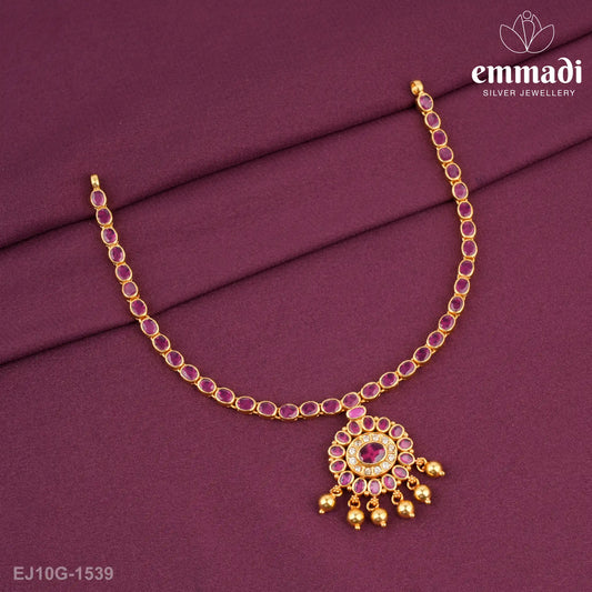 Dhanavana Stone Red Necklace