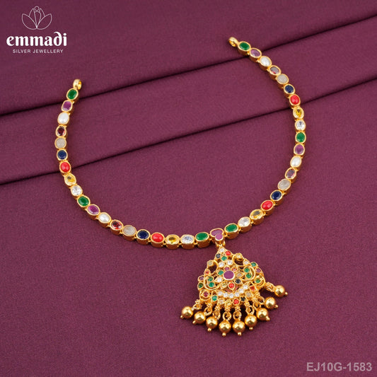 Gayantika Stone Navrathan Necklace