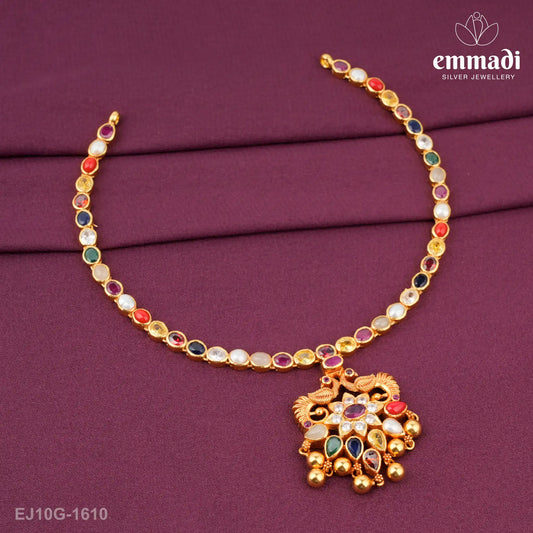 Jaganmata Stone Navrathan Necklace