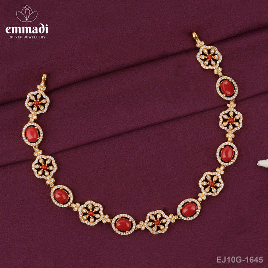 Kalpalata Cz Orange Necklace