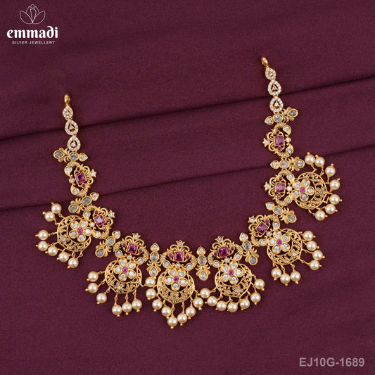 Kaamarda Stone Pink Necklace