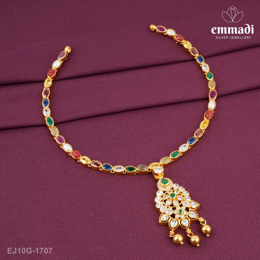Kiranmala Stone Navrathan Necklace