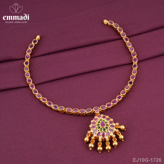 Madhukara Stone Navrathan Necklace