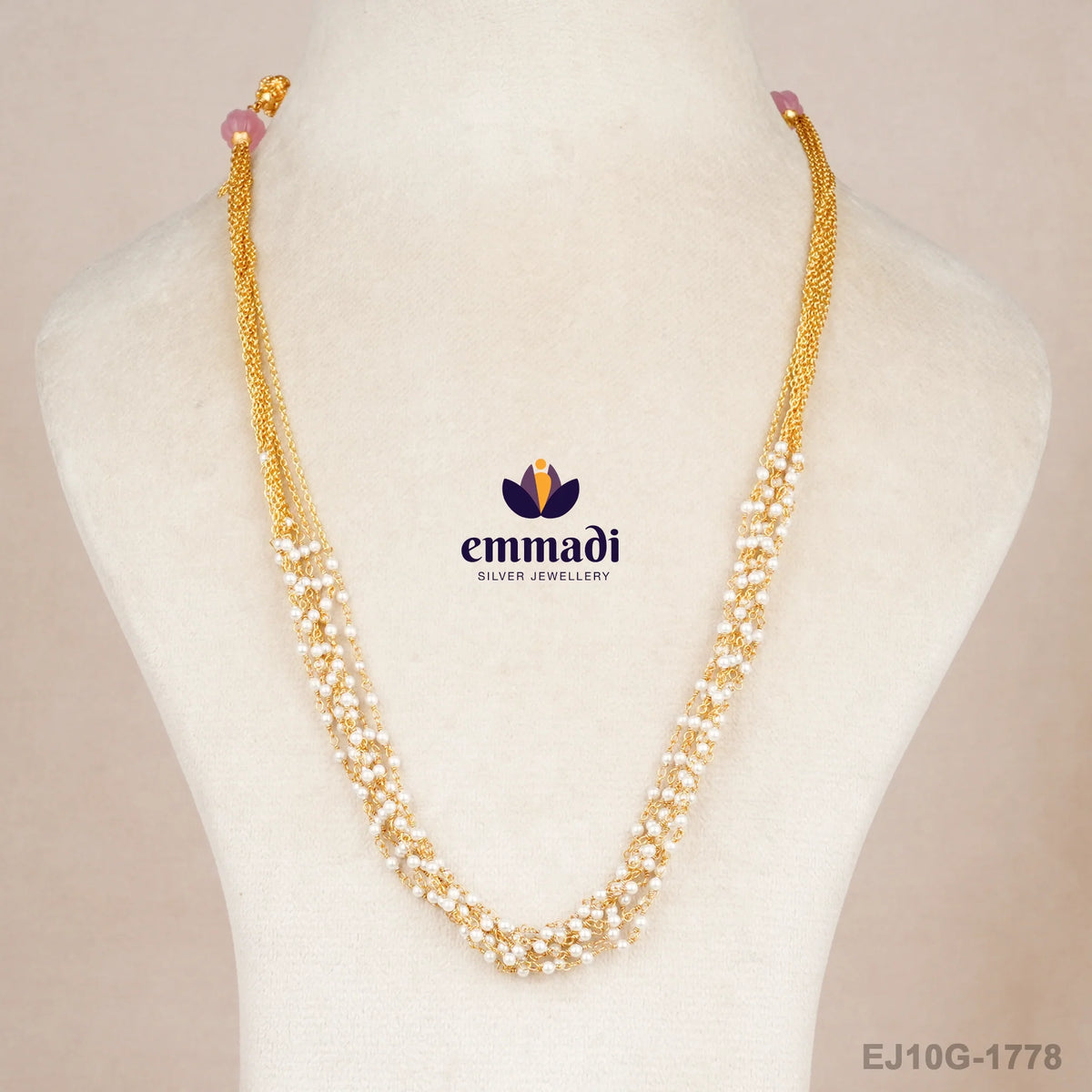 Makaranda Pearls White Chain