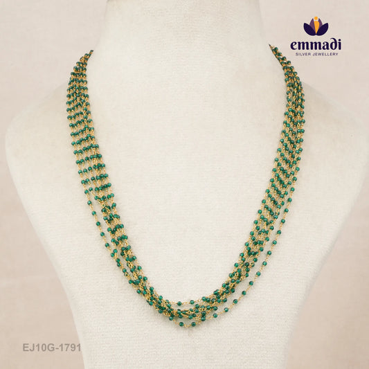 Manideepa Beads Green Chain