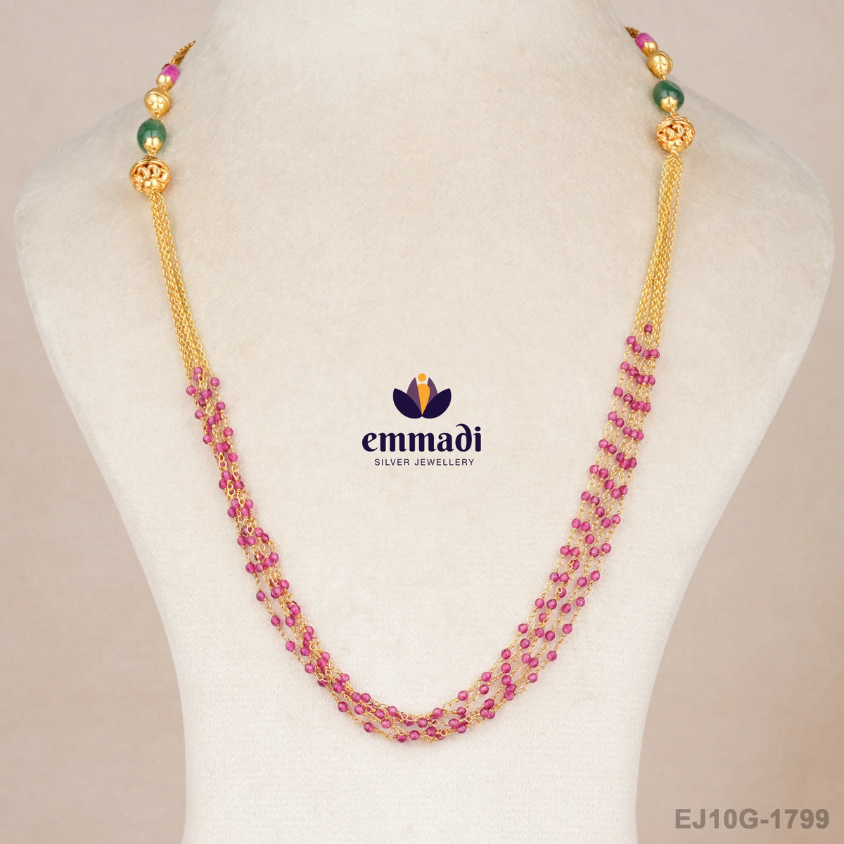 Maniratna Beads Pink Chain
