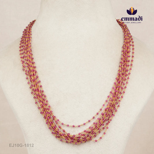 Manjarika Beads Pink Chain