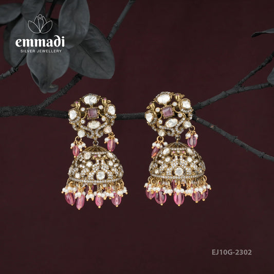 Nisha's Victorian Pink Buttalu: Handcrafted Indian Jewellery