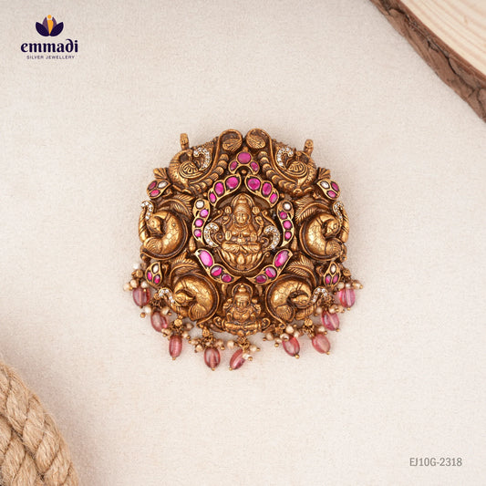 Snehalata Kundan Nakshi Pink Pendant