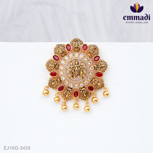 Satyashila Nakshi Red Pendant