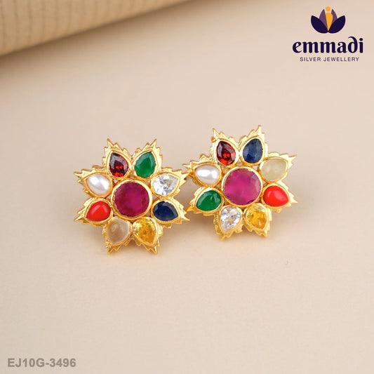 Shyamalika Stone Navrathan Studs