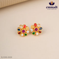 Sudarshana Stone Navrathan Studs