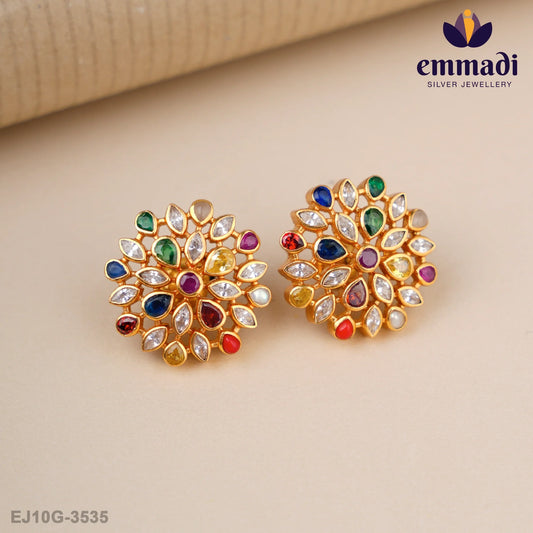 Sulakshana Stone Navrathan Studs