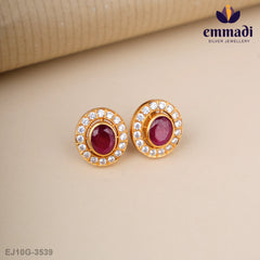 Sushobhana Stone Red Studs
