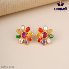 Tannishtha Stone Navrathan Studs