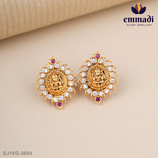 Trilochana Nakshi Red Studs
