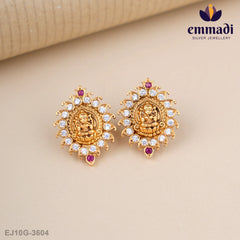 Trilochana Nakshi Red Studs