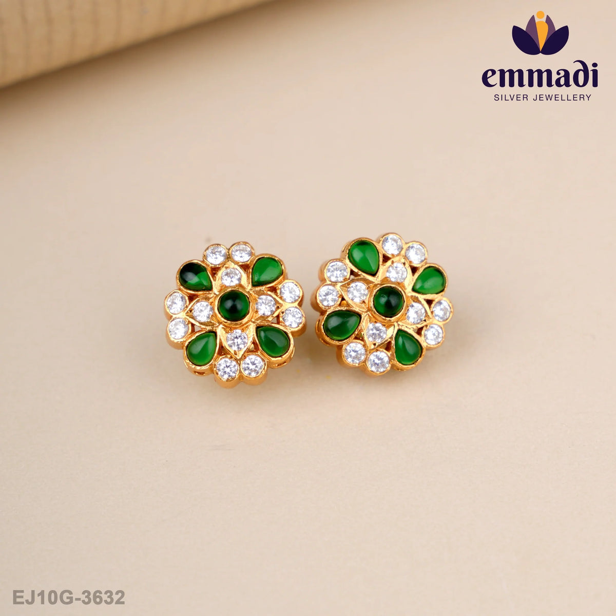 Abhikanksha Stone Green Studs