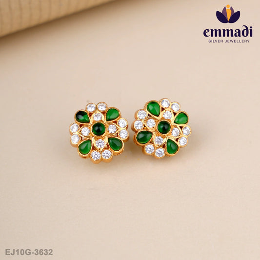 Abhikanksha Stone Green Studs