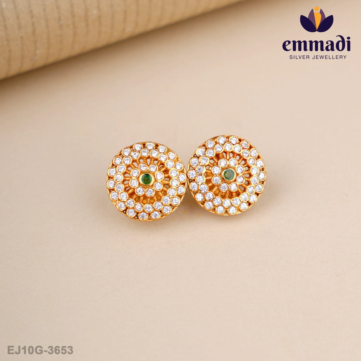 Agrasandhya Stone Green Studs