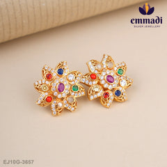 Champakmala Stone Navrathan Studs