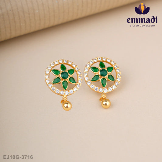 Deepaprabha Stone Green Studs