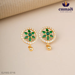 Deepaprabha Stone Green Studs