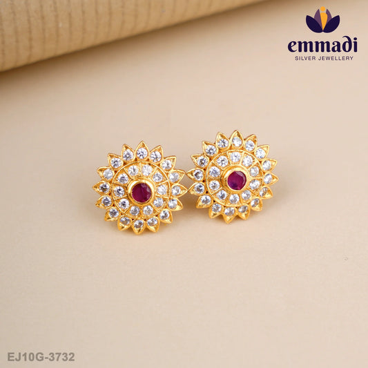 Dhruvaksara Stone Pink Studs