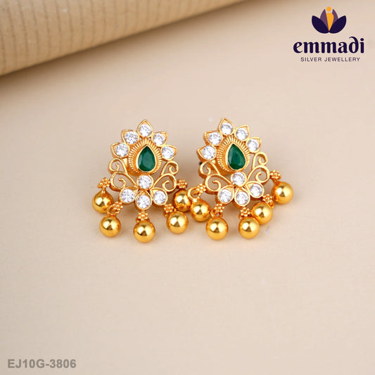 Gaganaganja Stone Green Studs