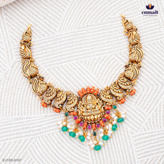 ILLAVENIL Exquisite Multi-Colored Nakshi Necklace