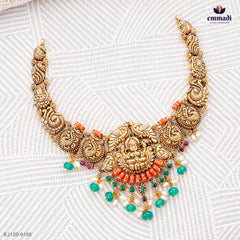 IMMAYARL Exquisite Multi-Color Nakshi Necklace
