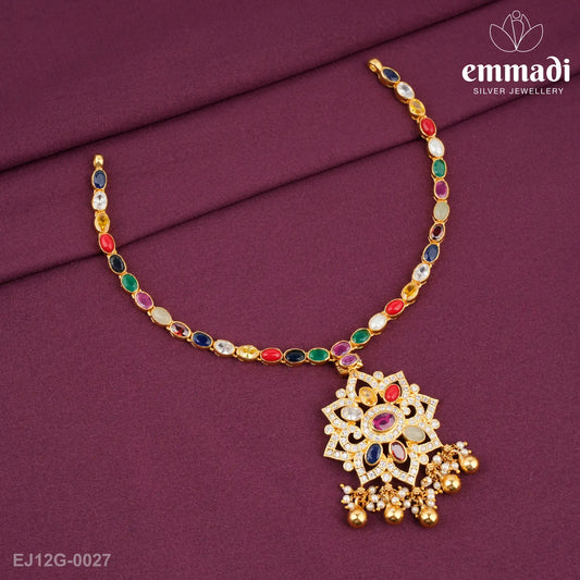 Lohitataksa Stone Navrathan Necklace