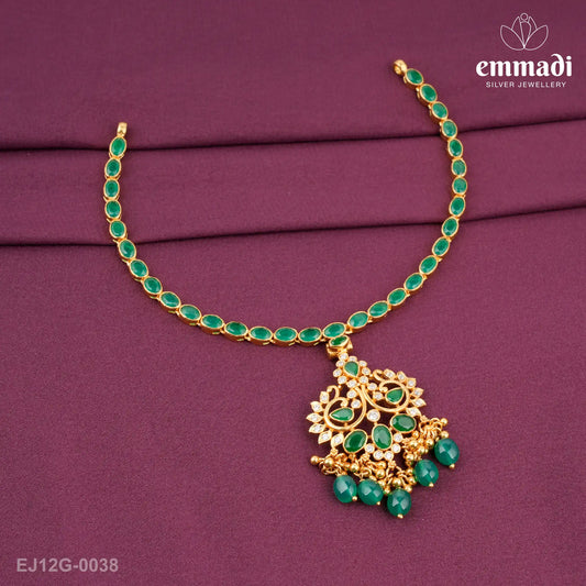Mandakranta Stone Green Necklace