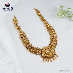 Neelam Pagadam: Long Nakshi Necklace